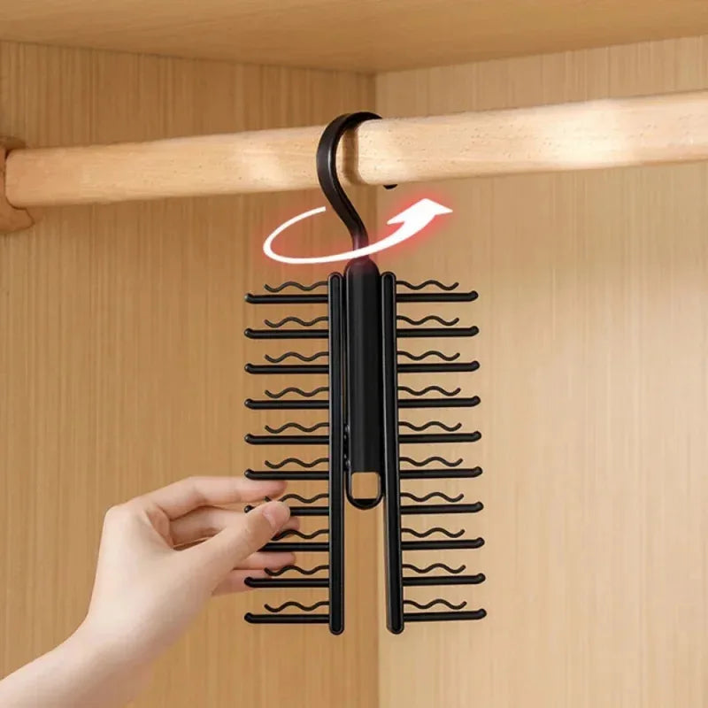 Large Cap Tie Storage Hange Capacity Bow Clip Scarf Belt Hanging RackTie Belt Display Holder Wardrobe Household High Capacity