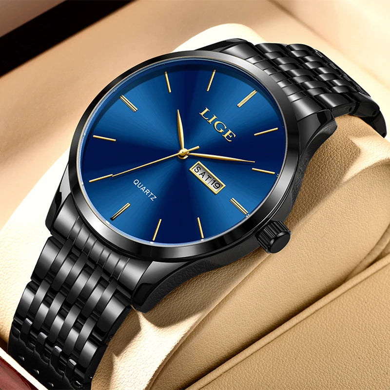 LIGE 2023 New Gold Watch Women Watches Ladies Creative Steel Women's Bracelet Watches Female Waterproof Clock Relogio Feminino