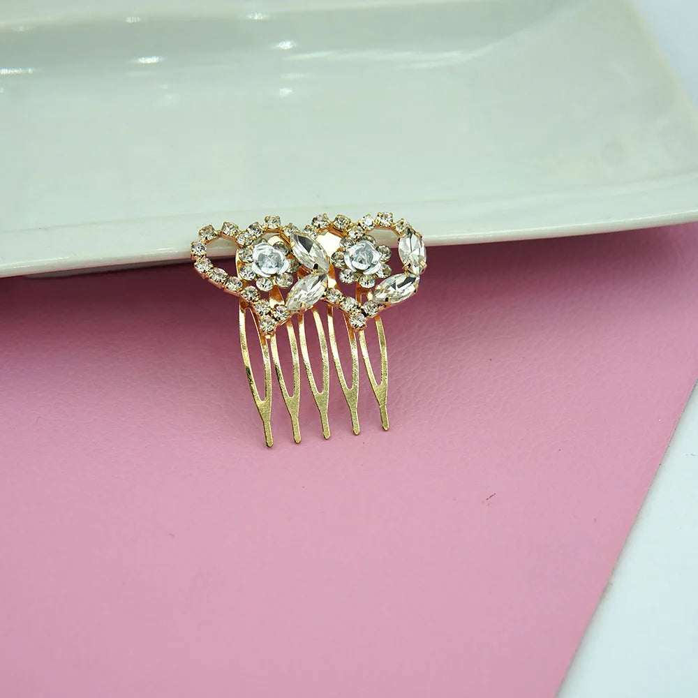Fashion Hair Combs Flowers Jewelry Crystal Women Hairpins Bridal Hair Ornament Handmade Wedding Accessories Gift