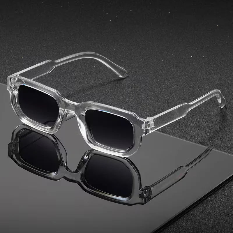 New Men Vintage Rectangle Frame Sunglasses Fashion Retro Sun Glasses Luxury Brand Design Glasses UV400 Eyewear Women Goggles