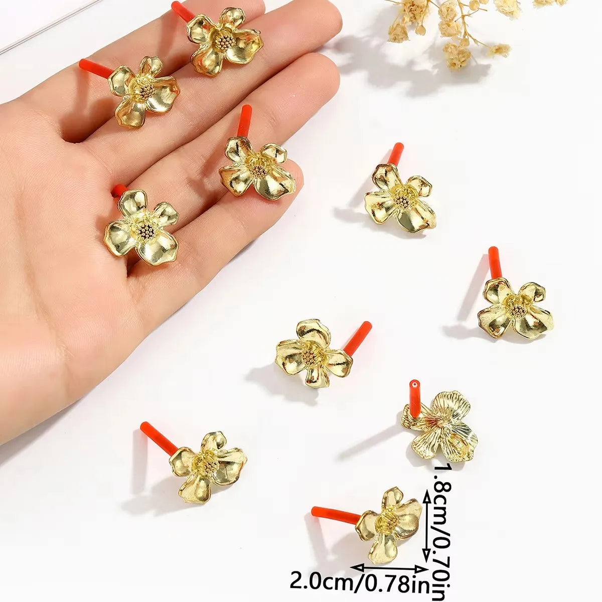 10pcs/set DIY Stainless Steel Earrings Connectors Round Irregular Gold Color Earrings Back Earrings Setting for Jewelry Making