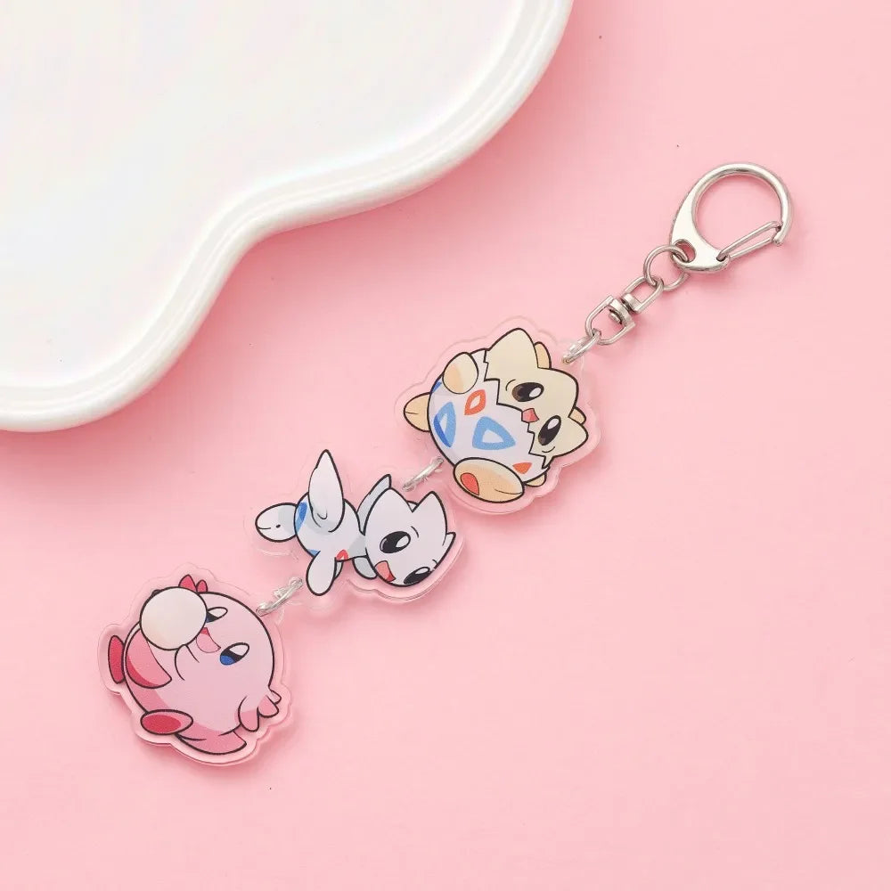 Anime Acrylic keychain accessaries Cartoon Car Bag Pendant Gift cute creative bag charm funny Friends Fans Gifts Keyring