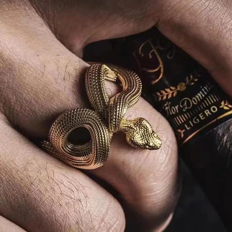 European and American Fashion The Snake Rings Punk Personality Winding Snake Cross Rings Jewelry Wholesale