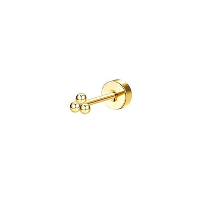Bobisty 1pc Earrings for Sensitive Ears Surgical Stainless Steel Earrings for Women Dainty Flat Back Earring Stud Hoop Cartilage