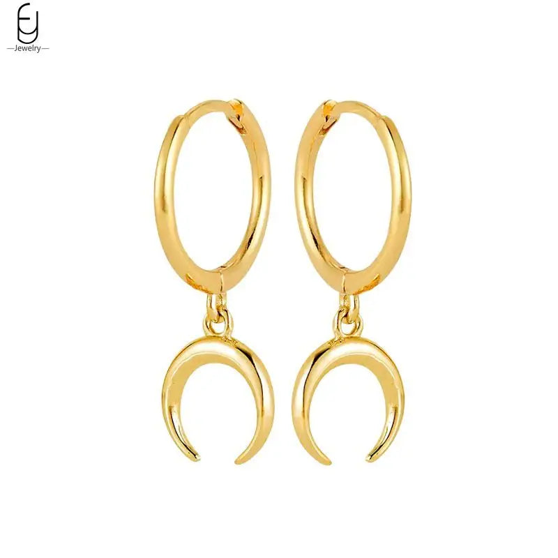 925 Sterling Silver Needle Vintage Gold Earrings Luxury Long Chain Tassel Crystal Hoop Earrings for Women Party Trend Jewelry