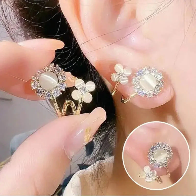 925 Silver Needle Vintage Green Crystal Butterfly Drop Earrings for Women Jewelry New Trending Luxury Zircon Women's Earrings