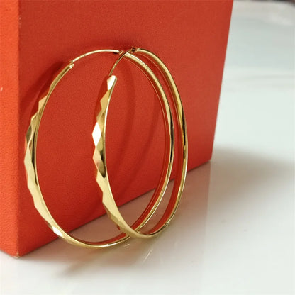 Senlissi - 925 Sterling Silver Hoop Earrings For Women 18K Gold Plated Jewelry Dazzling Women's Hoops Earrings Christmas Gifts
