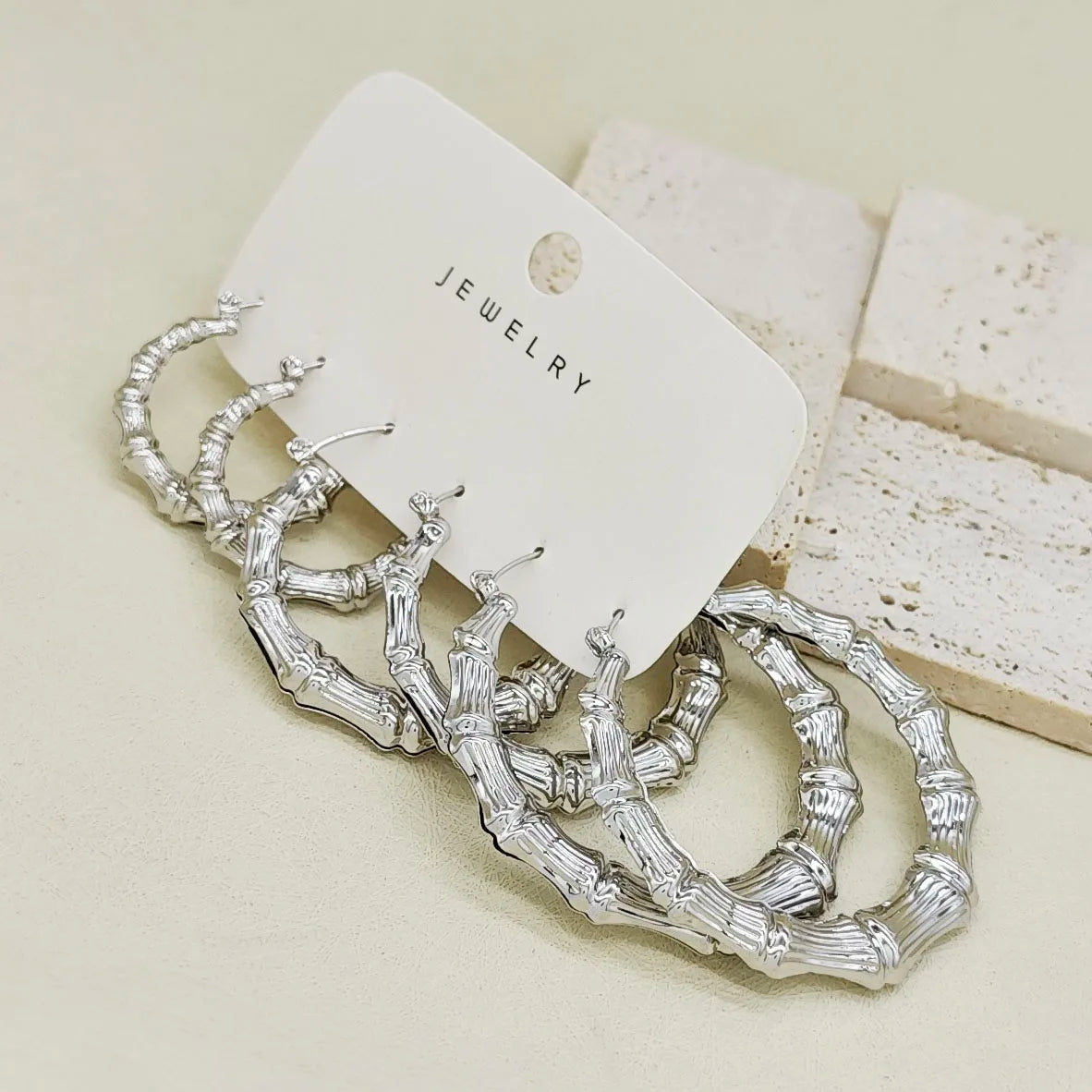 Cross border fashion earrings from Europe and America, large circular earring set, metal earrings for women's jewelry