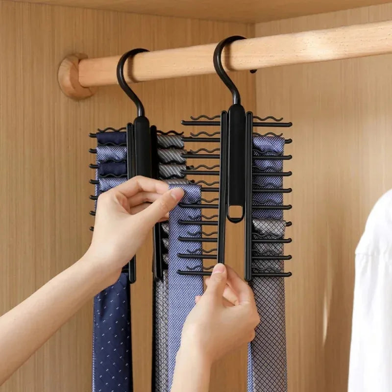 Large Cap Tie Storage Hange Capacity Bow Clip Scarf Belt Hanging RackTie Belt Display Holder Wardrobe Household High Capacity