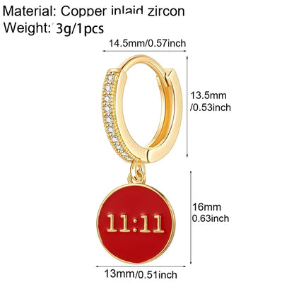 Sun Cute Fruit Hoop Earrings for Women Gold Color Heart Evil Blue Eye Dangle Earrings Micro Pave CZ New in Fashion Jewelry