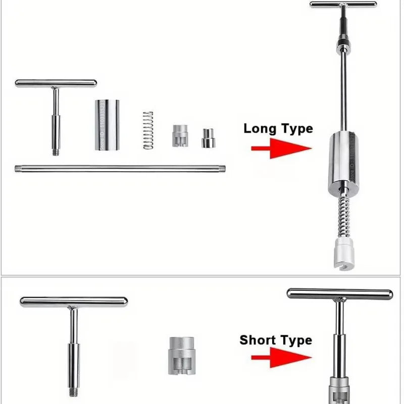 Car Dent Repair Kit, Zoposon Get Professional Results With Our Metal T-Handle Puller And Plastic Glue Tabs! (Without Glue Gun)