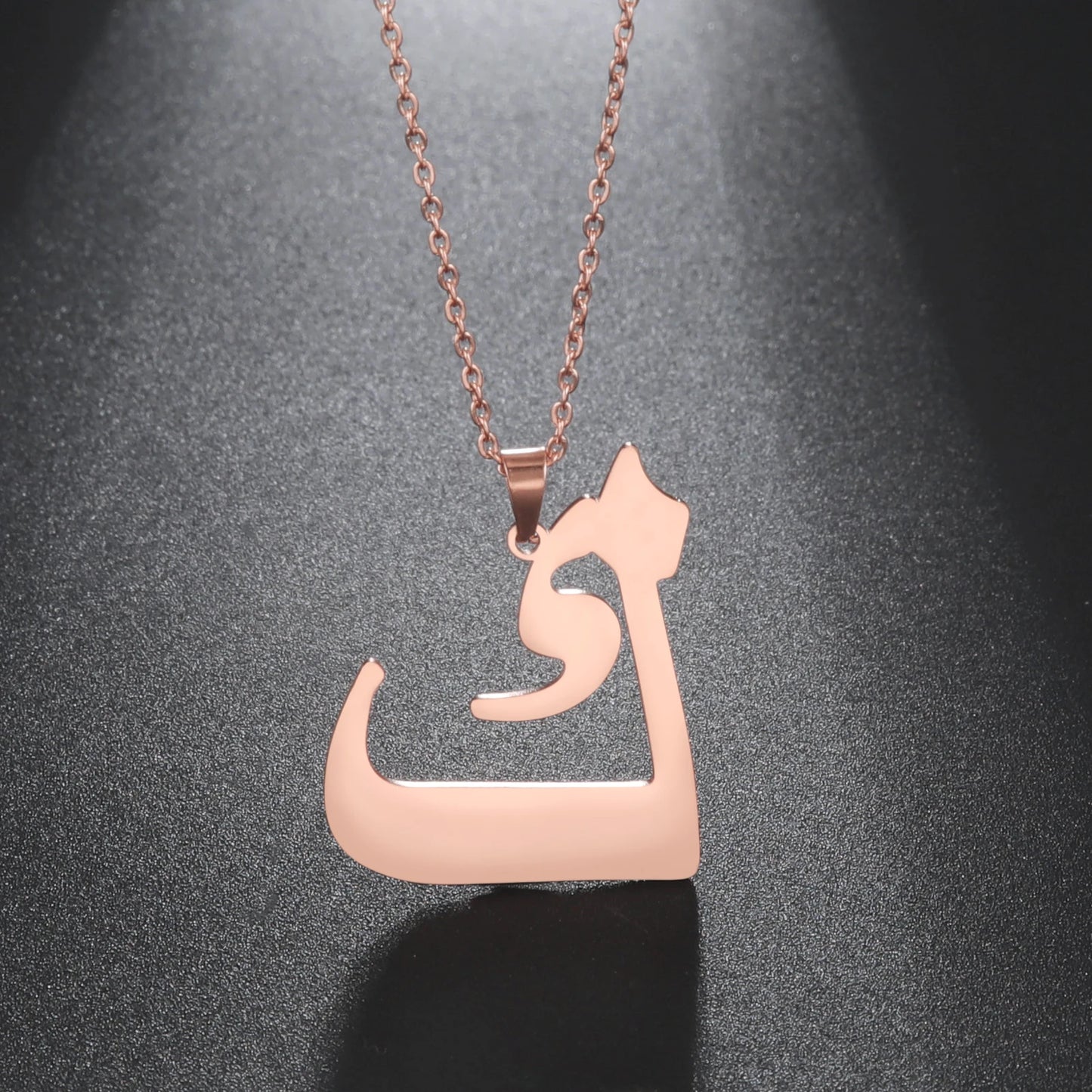 Cazador Gold Color 28 Arabic Letter Necklace for Women Stainless Steel Arab Alphabet Pendant Choker Necklaces Jewelry 2024 Trend