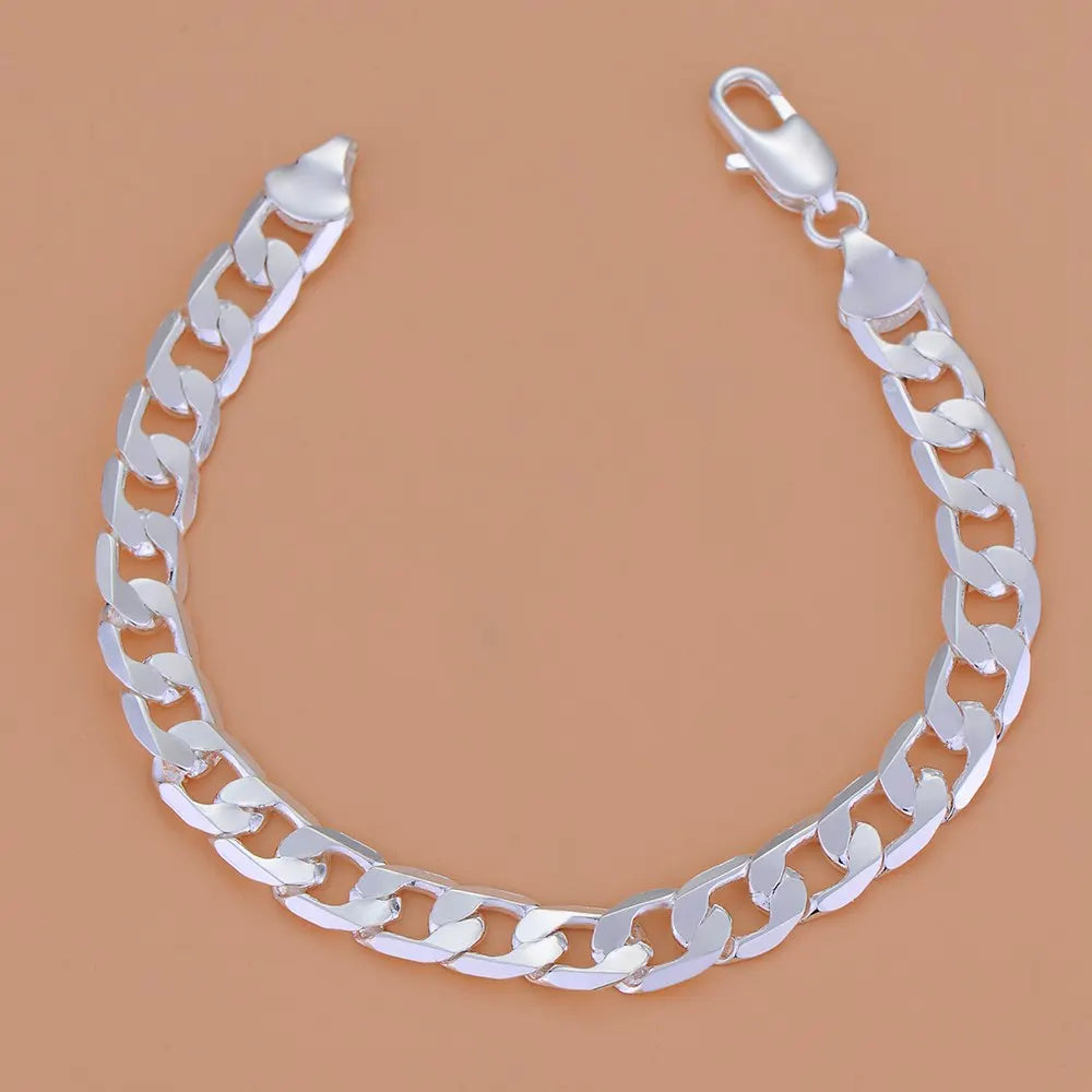 925 Sterling Silver Bracelet Heart High Quality Romance Chain For Woman Men Fashion Engagement Party Wedding Jewelry Gift
