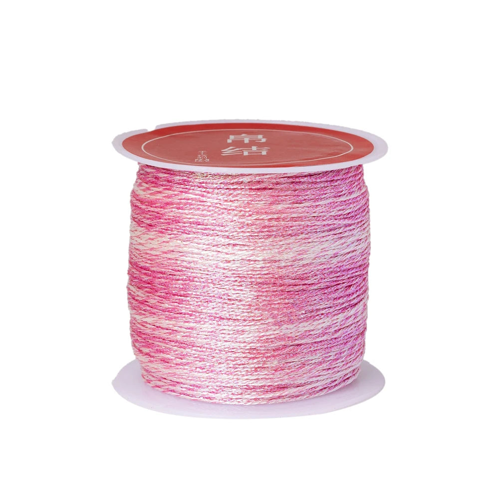 0.4mm 50m Nylon Gold Silver Thread Jewelry Cord Wire For DIY Bracelet Beading Making Needlework Material Craft Accessory Supply