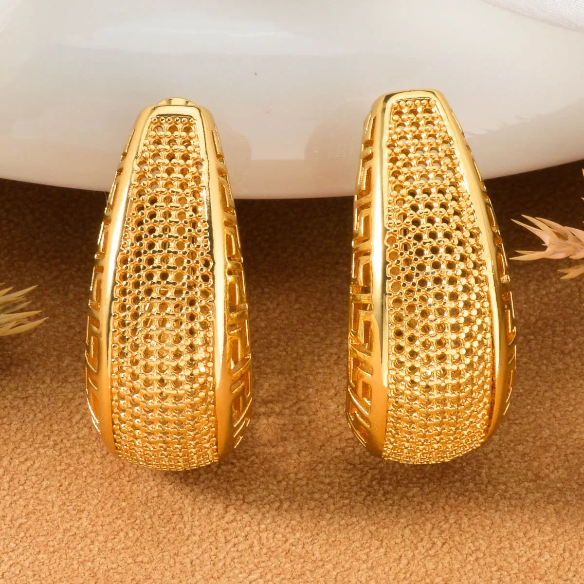 New Style Jewelry Sets Luxury Pendant Earrings Dubai 18k Gold Plated Necklace Party Anniversary Birthday Gifts Accessories