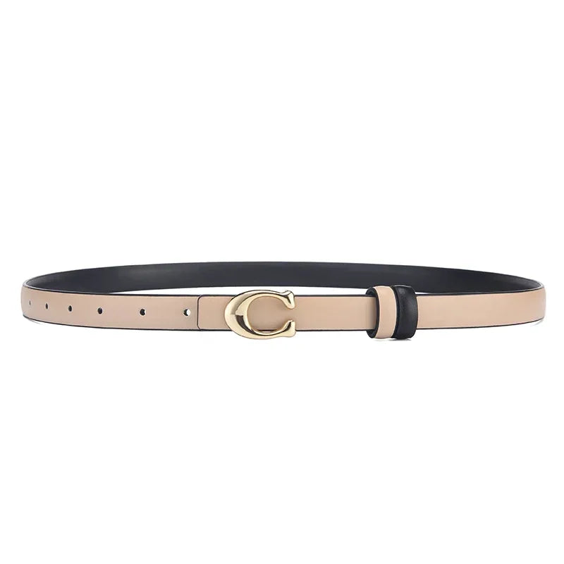 Belt for Women Famous Brand Luxury Designer Thin Waist Straps Fashion Women PU Leather Jeans Dress Trouser Denim Belt Waistband