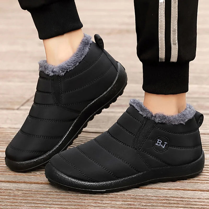 Men Boots 2025 Winter Shoes For Men Waterproof Snow Boots Winter Botas Hombre Warm Fur Ankle Boots Mens Botines