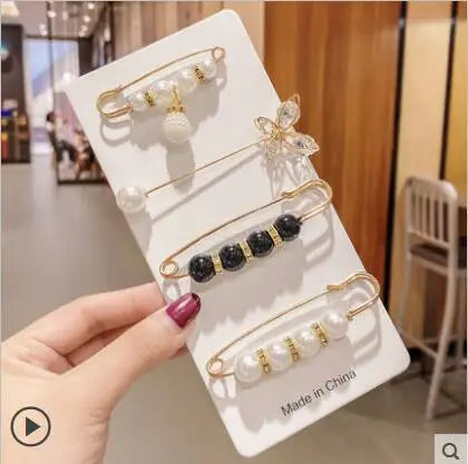 Women New Waist Needle Jeans Skirt Waist Big Change Small Anti-running Pin Fixed Clothes Waist Buckle Clip Brooch H1369