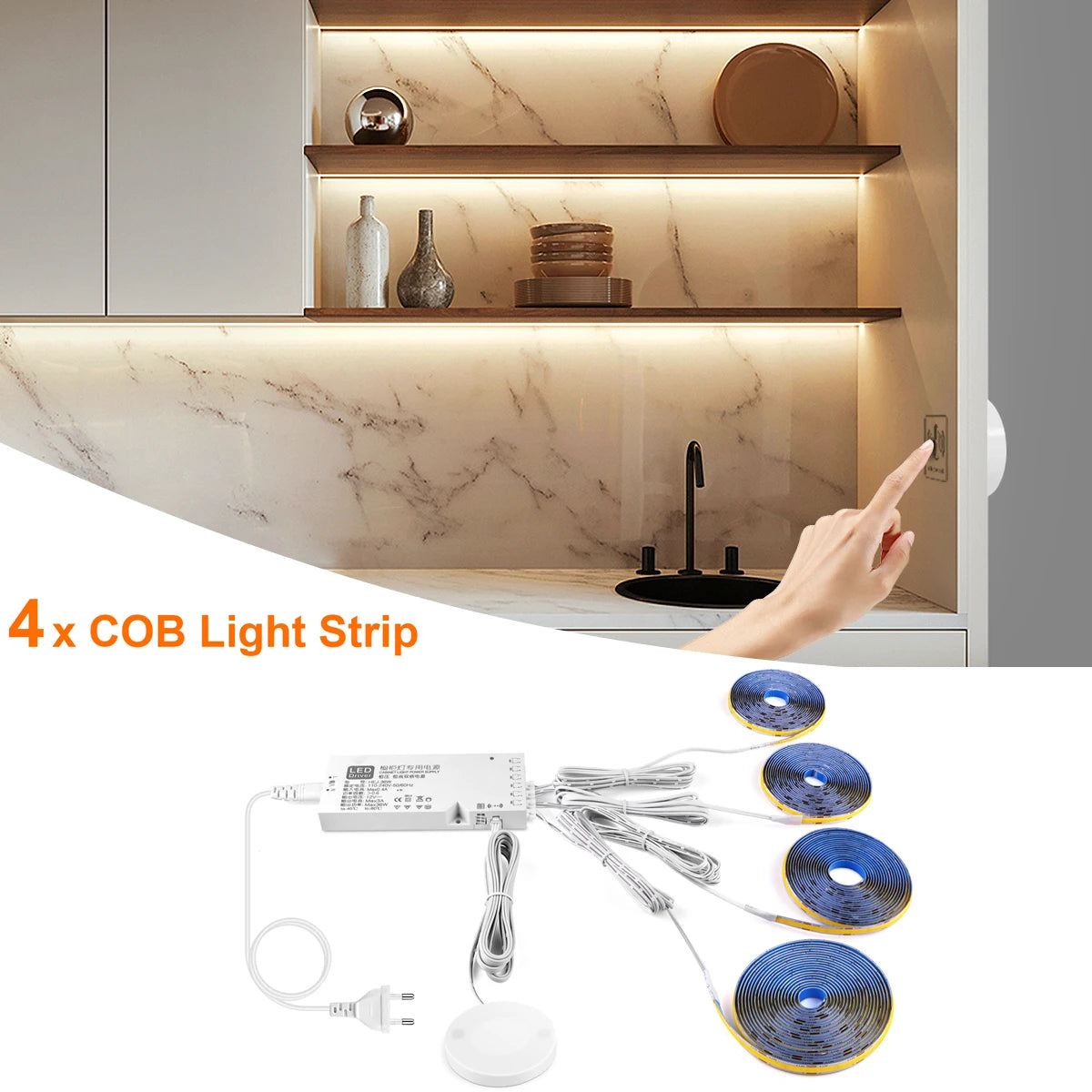 COB Linear Embedded LED Strip Ceiling Grille Panel Wall Decoration Lights,LED Tape Self-Adhesive Living Room Ambient Wall Lamp