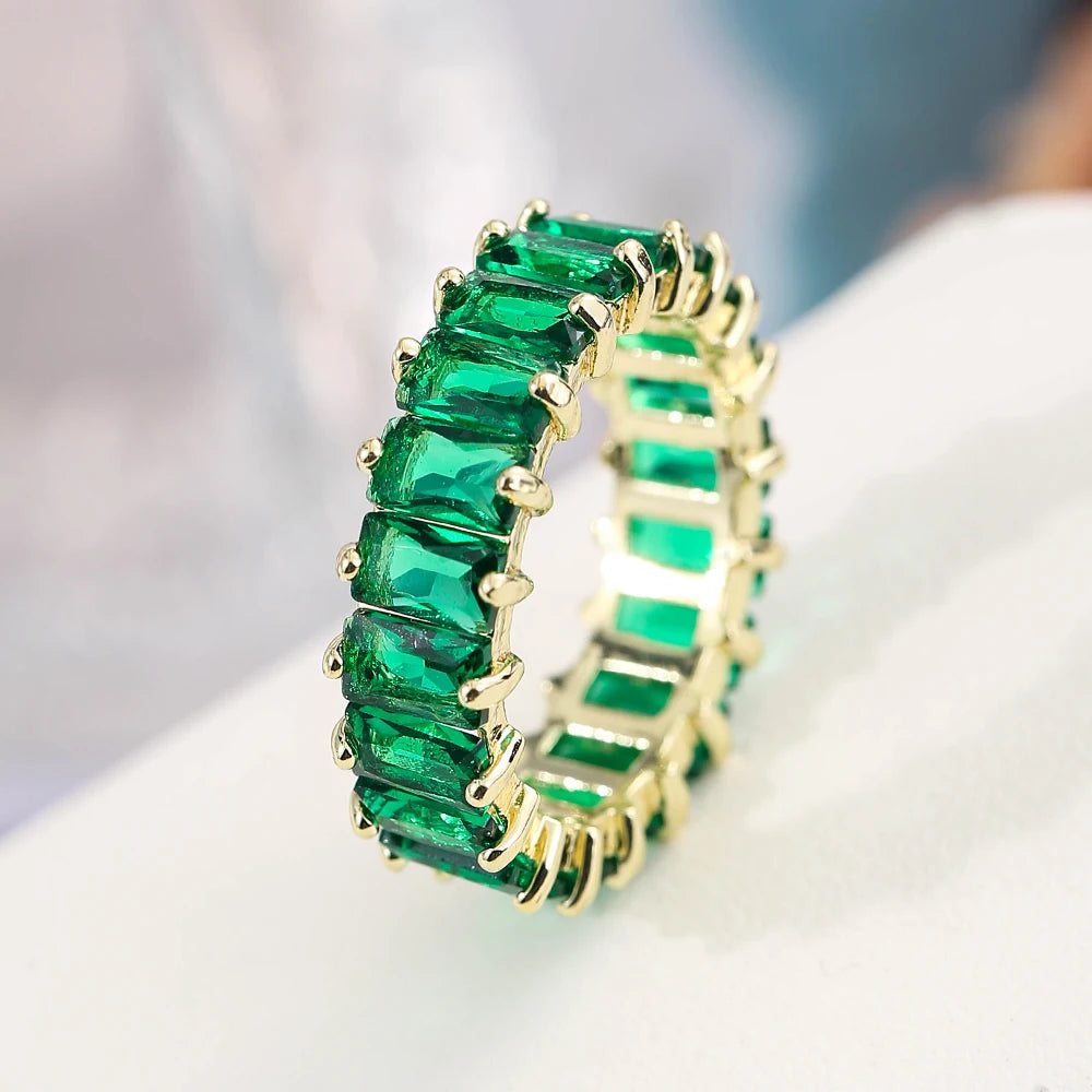 Fashion Luxury Cubic Zirconia Engagement Rings for Women Marquise Crystal Wedding Ring Party Jewelry Gift