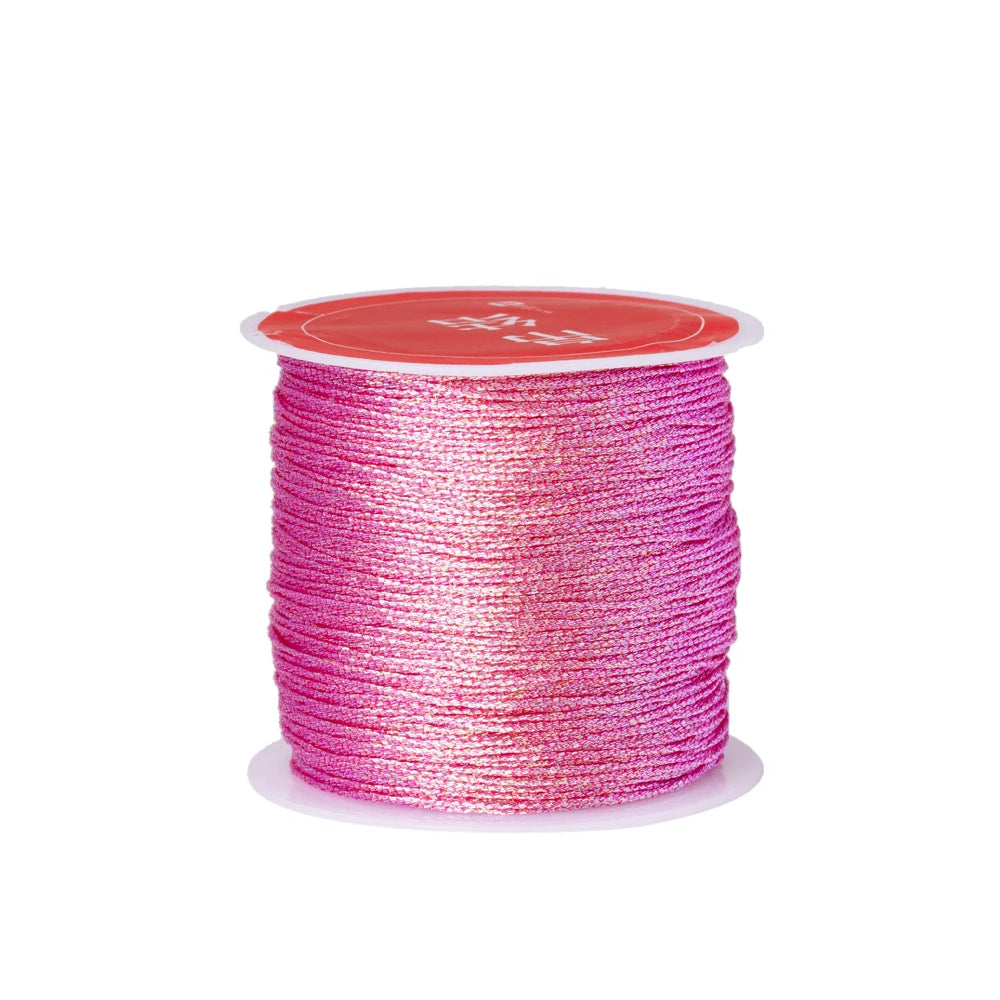 0.4mm 50m Nylon Gold Silver Thread Jewelry Cord Wire For DIY Bracelet Beading Making Needlework Material Craft Accessory Supply