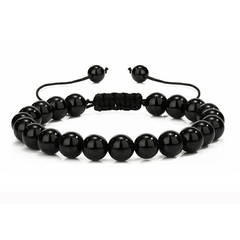 Multiple Style 8mm Natural Tiger Eyes Lava Rock Protection HANDMADE Bracelet Men's Gift
