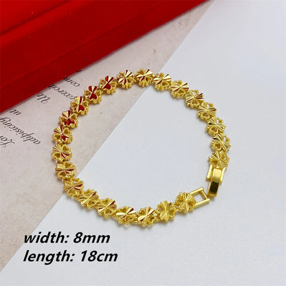 Stainless Steel Women's Hand Bracelet Crown Heart Leaves Flower Wide Chain Wristband Pulsera Femme Vintage Jewelry Party Gifts