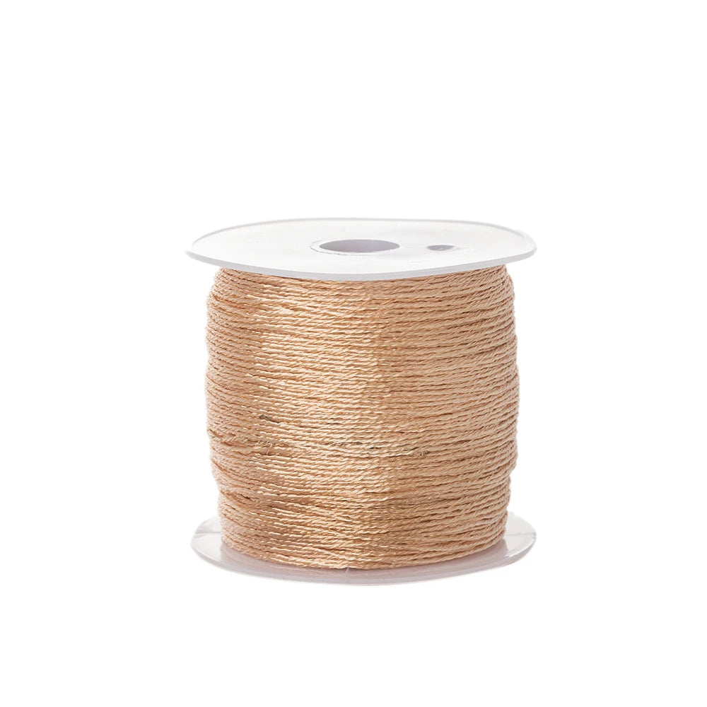 0.4mm 50m Nylon Gold Silver Thread Jewelry Cord Wire For DIY Bracelet Beading Making Needlework Material Craft Accessory Supply