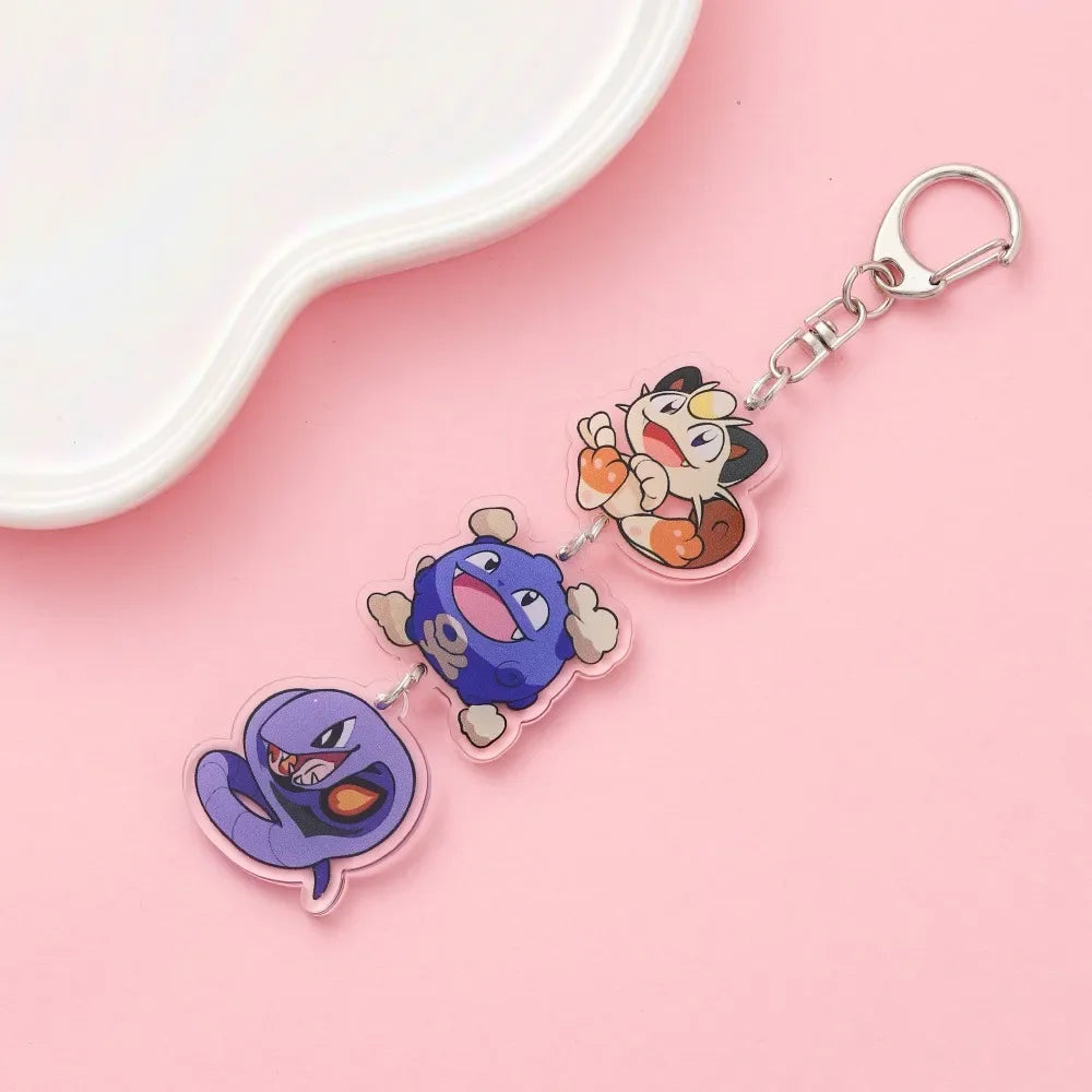 Anime Acrylic keychain accessaries Cartoon Car Bag Pendant Gift cute creative bag charm funny Friends Fans Gifts Keyring