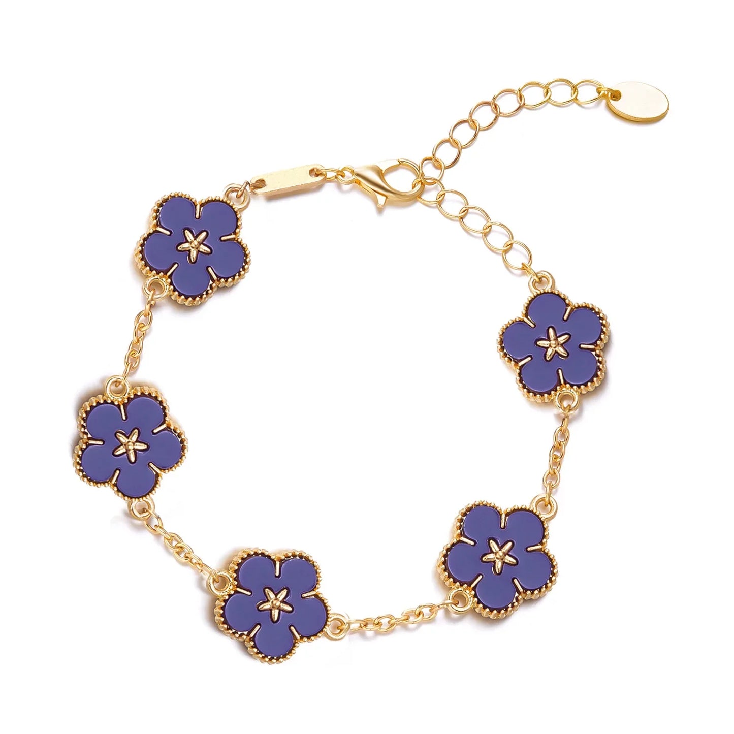 1Pcs Luck Five Leaf Flower Pendant Jewelry Bracelet for Women Gift Fashion Trendy Clover  Bracelet Earring Party Jewelry Gift