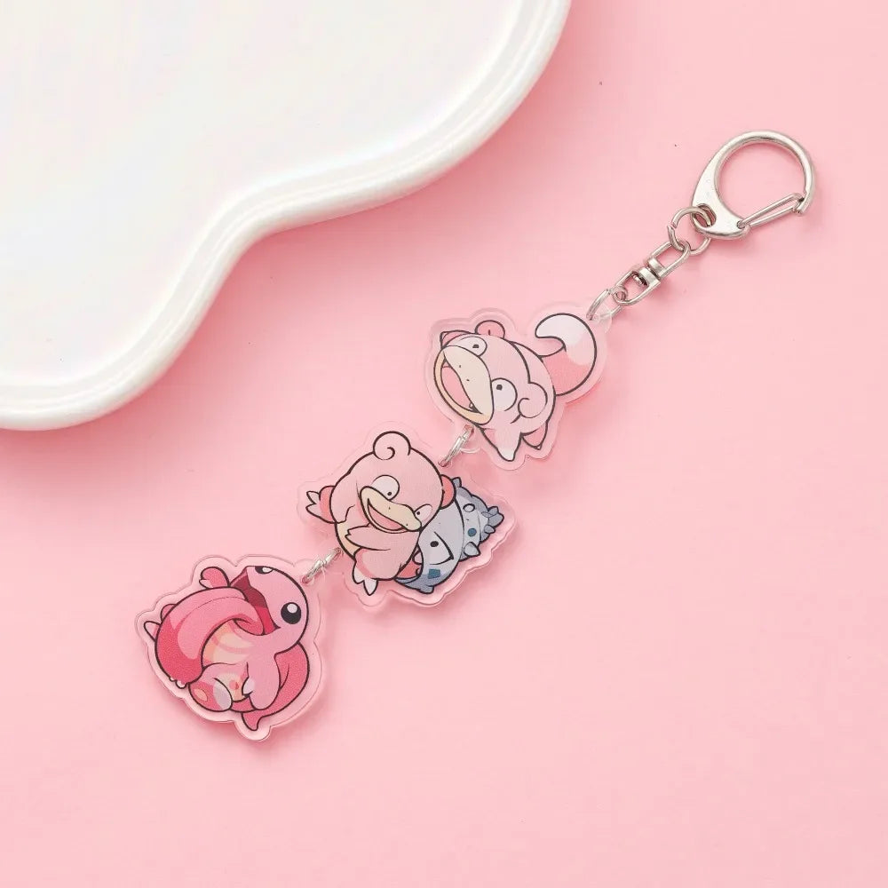 Anime Acrylic keychain accessaries Cartoon Car Bag Pendant Gift cute creative bag charm funny Friends Fans Gifts Keyring