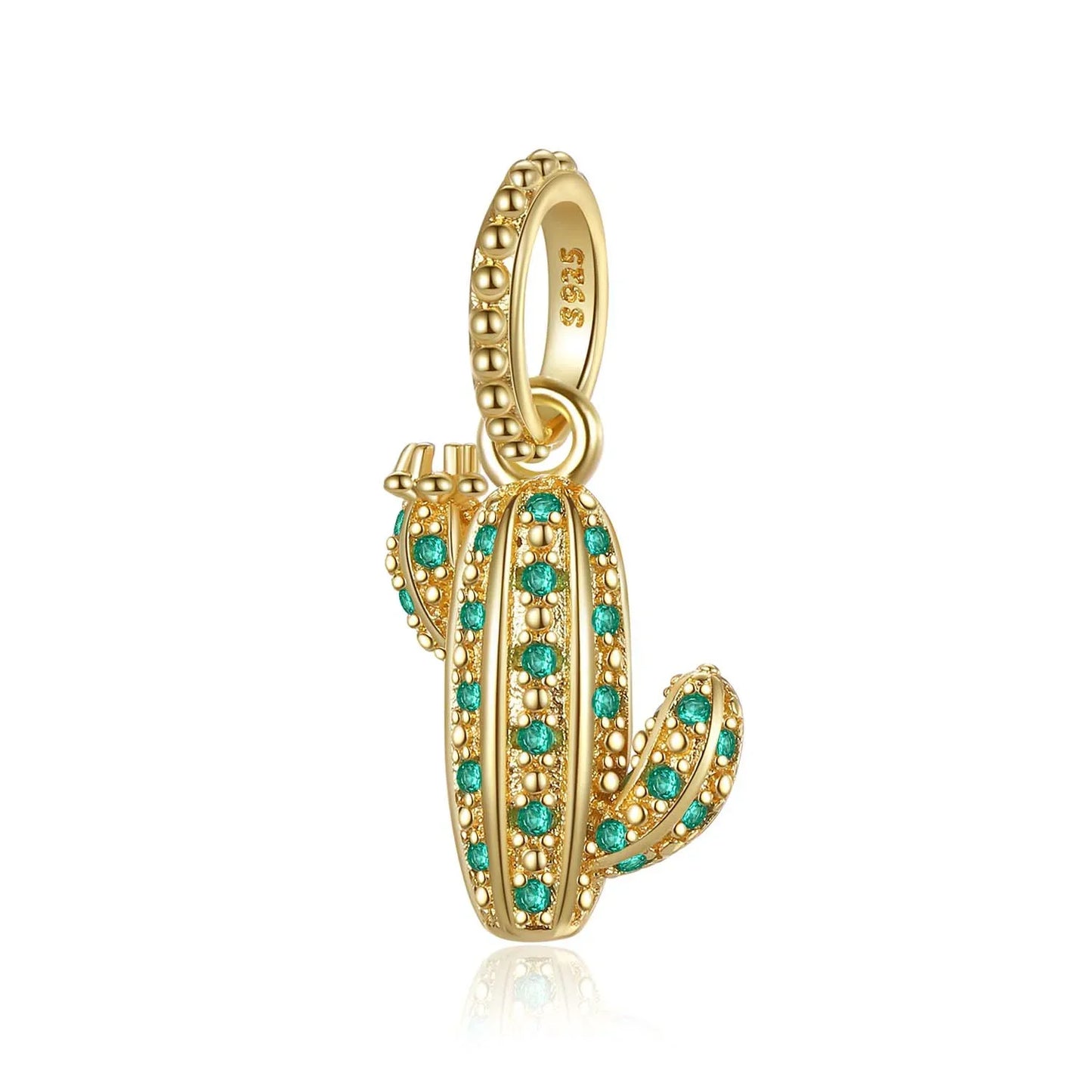 Original 925 Sterling Silver Gold Heart Charms Beads Sparkling MapleLeaf Safety Pendant For Women Bracelet DIY Fine Jewelry Gift