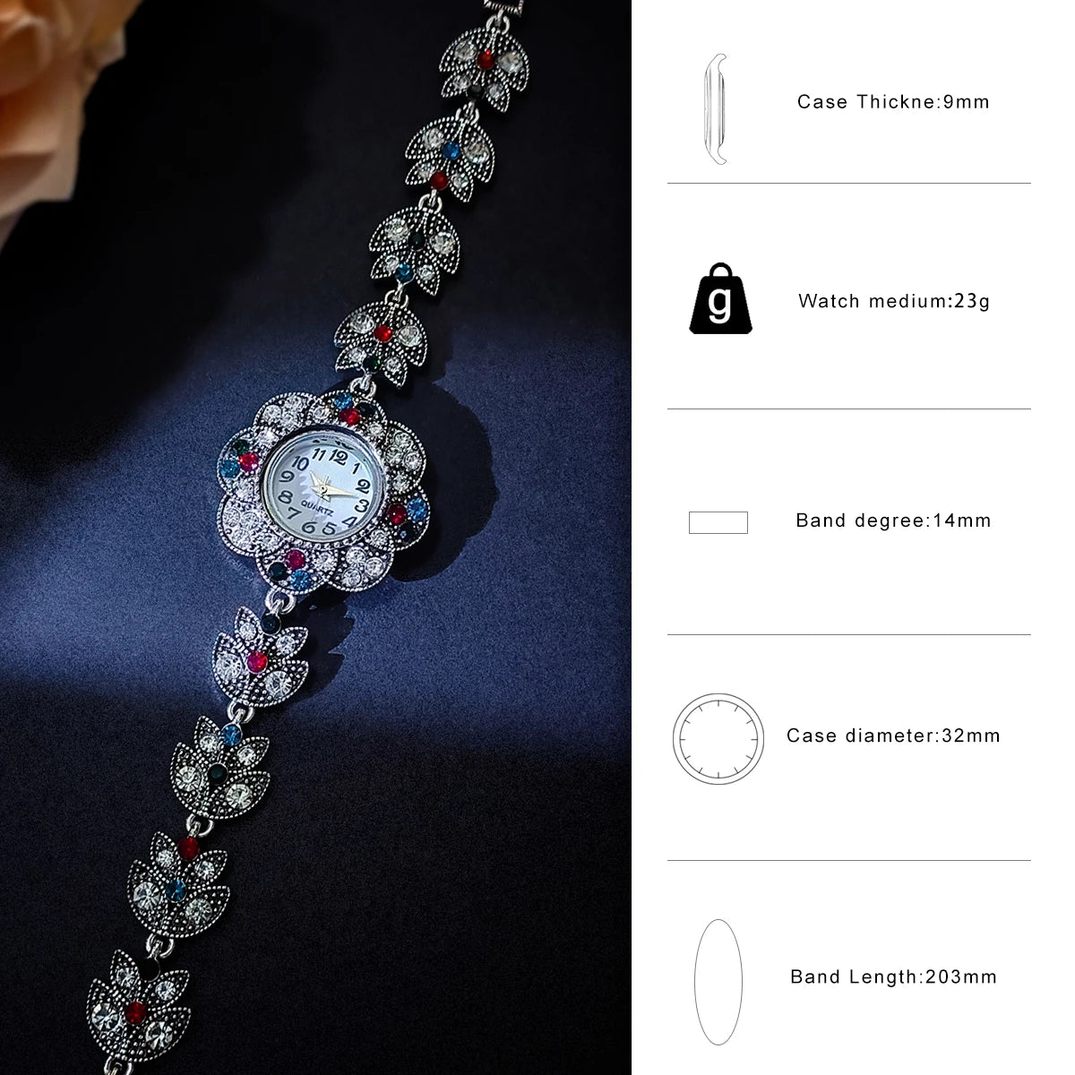 Vintage Watch For Women Alloy Strap Bracelet Watches Ladies Quartz Wristwatches Women Clock Friends Family Gift Valentine's Day