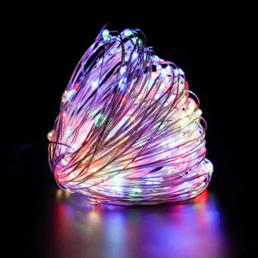 Led Copper Wire Fairy Lights USB Powered LED String Lights Holiday Outdoor Lamp Garland Luces for Christmas Party Wedding Decor