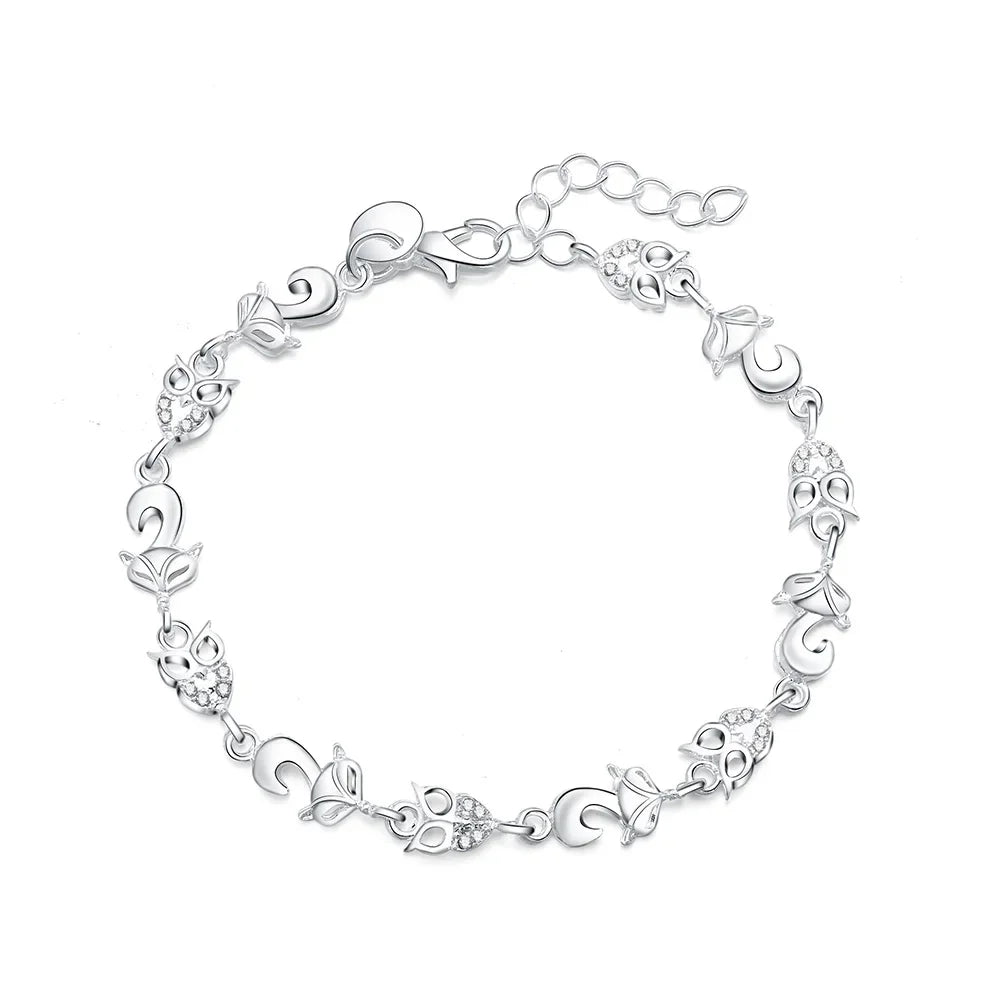 Creative Twist Circle Chain Women Men Silver Plated Bracelets New High 925quality Fashion Jewelry Christmas Gifts H070