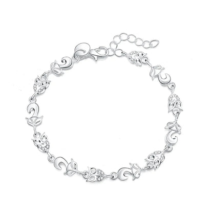 Creative Twist Circle Chain Women Men Silver Plated Bracelets New High 925quality Fashion Jewelry Christmas Gifts H070