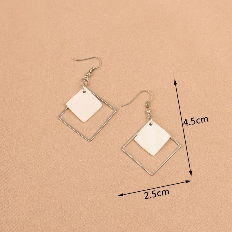 Pure White Women's Dangle Earrings Blooming Flower Acrylic Enamel Butterfly Imitation Pearl Heart Hanging Earrings Elegant brinc