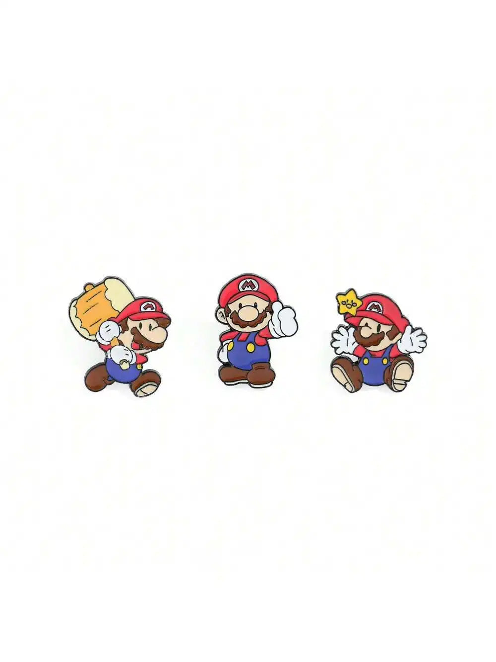 3/6 pcs Classic Game Super Mario Bros Enamel Lapel Pins Cartoon Mario Bros Brooch for Backpack Badge Pins Accessories