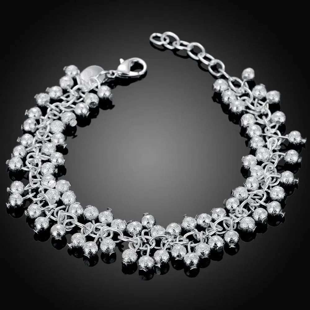 Creative Twist Circle Chain Women Men Silver Plated Bracelets New High 925quality Fashion Jewelry Christmas Gifts H070