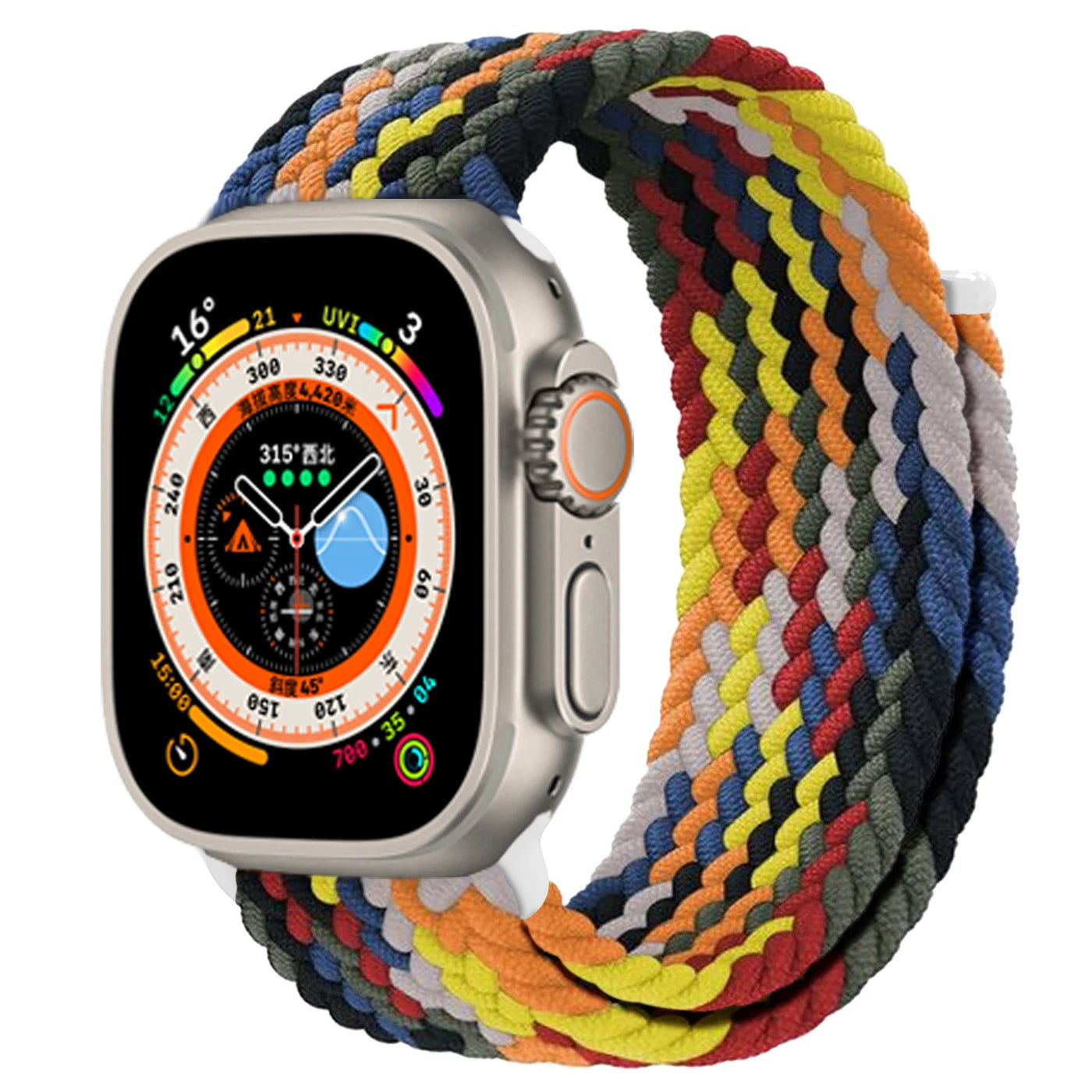 Braided Solo Loop For Apple watch Ultra 2 Band 40mm 44mm 49mm 45mm 41mm 38mm 42mm Elastic bracelet iWatch series 9 8 7 se Strap