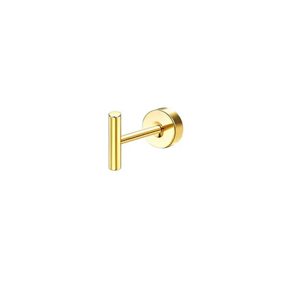 Bobisty 1pc Earrings for Sensitive Ears Surgical Stainless Steel Earrings for Women Dainty Flat Back Earring Stud Hoop Cartilage
