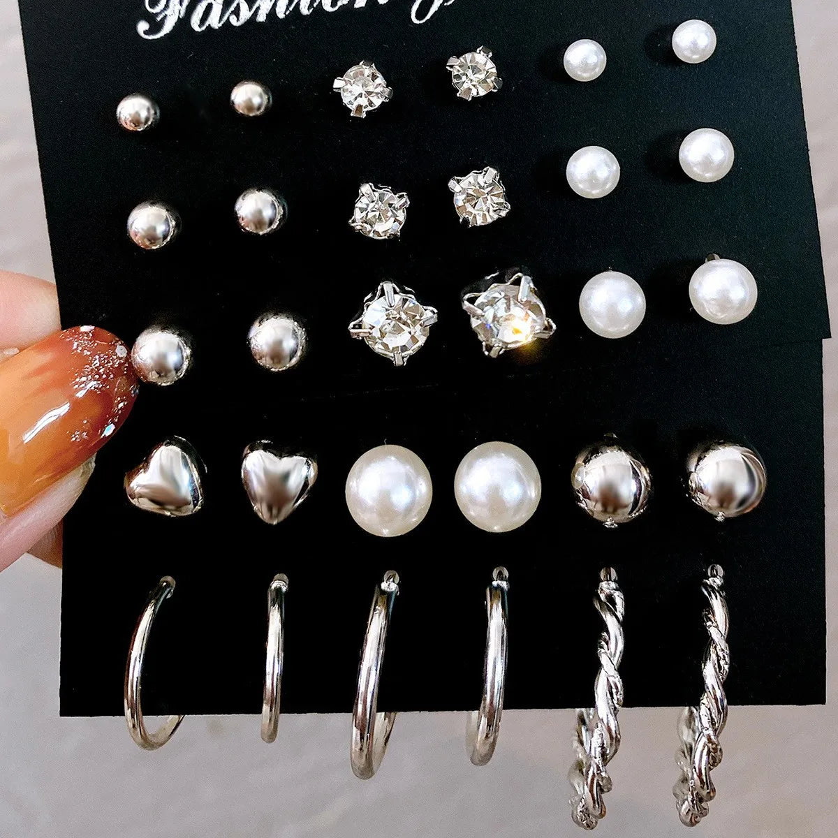 18 Pcs New Fashion Colorful Earrings Set For Women Boho Butterfly Gold Silver Color Pearl Circle Dangle Earrings Jewelry Gifts