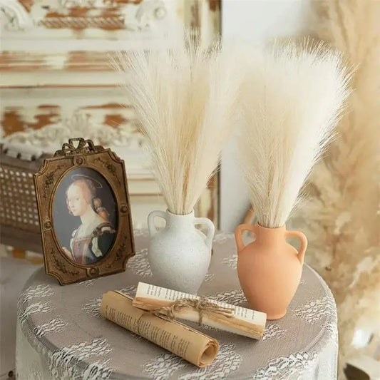 10PCS/Set Fluffy Pampas Grass Boho Decor Flower Fake Plant Reed Simulated Wedding Party Home Decoration Artificial Flowers