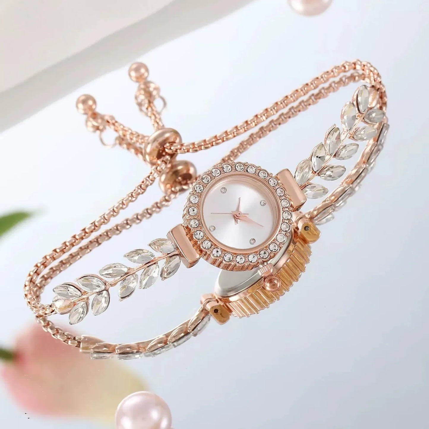 Luxury Brand Diamond Women Watches Green Watch Ladies Wrist Watch Rhinestone Womens Bracelet Watches New Female Relogio Feminino