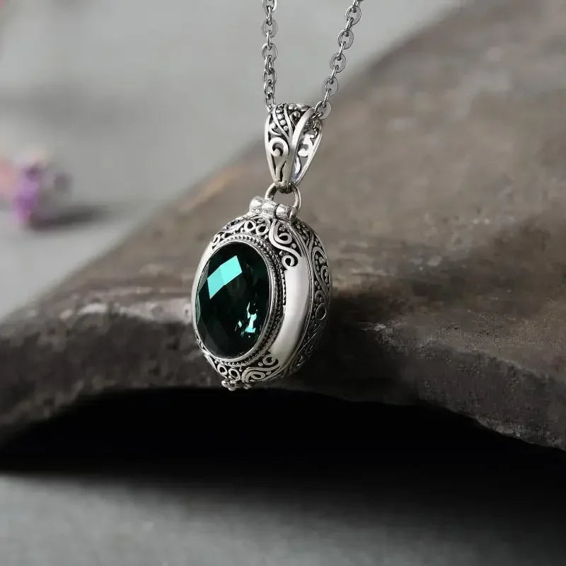 Gawu Box Pendant Can Be Opened Vajra Pestle Six-Character Sutra Zircon Buddha Necklace Male and Female Amulet Jewelry
