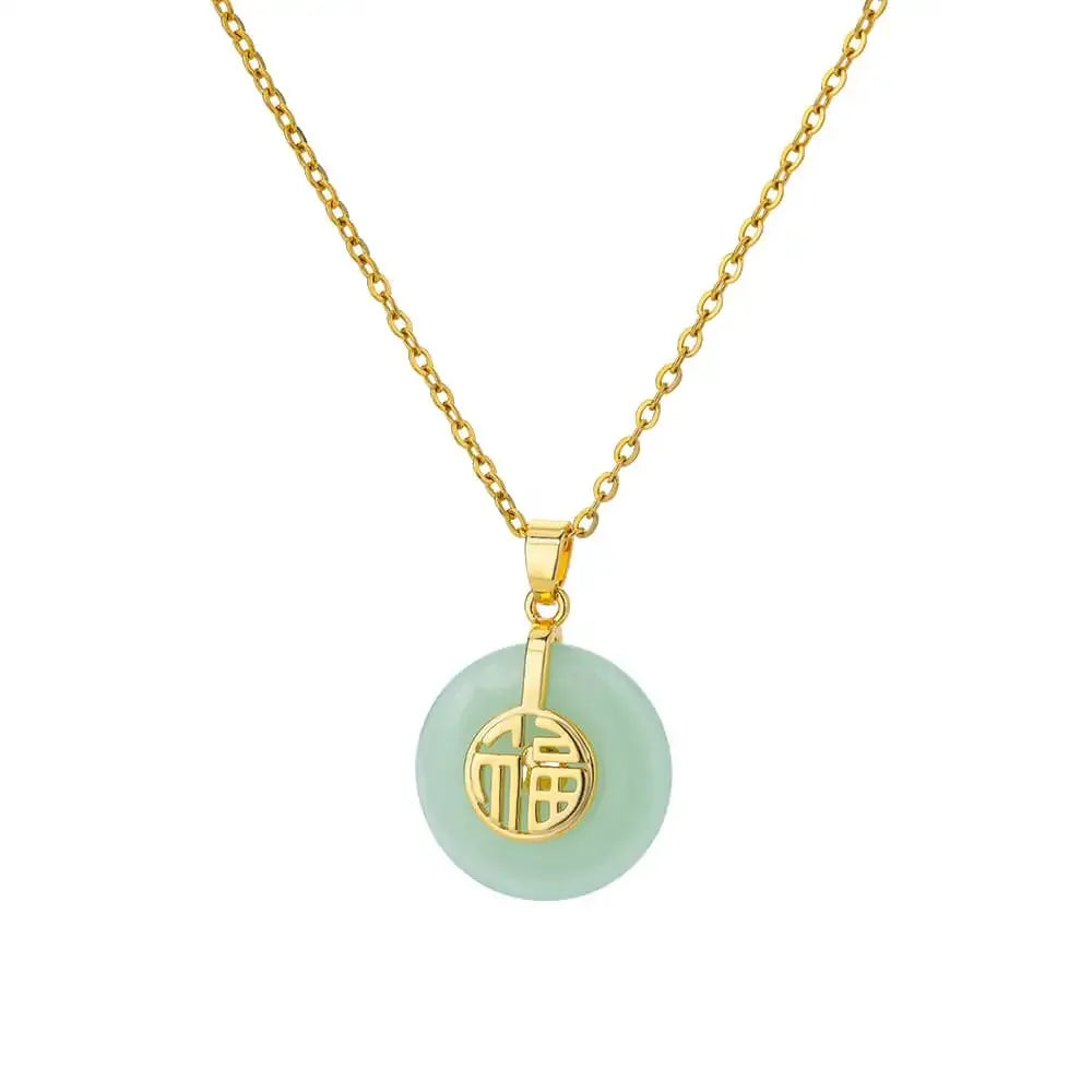 Fashion Stone Opal Oval Necklace For Women Stainless Steel Gold Color Oval Stone Pendant Necklace Wedding Aesthetic Jewelry Gift