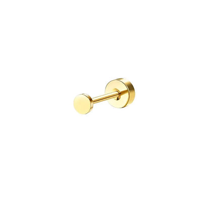 Bobisty 1pc Earrings for Sensitive Ears Surgical Stainless Steel Earrings for Women Dainty Flat Back Earring Stud Hoop Cartilage
