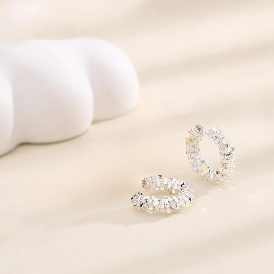 Hot 2Pcs Irregular Star Clip Earrings For Women Fashion Simple No Piercing Ear Cuff Jewelry Gift