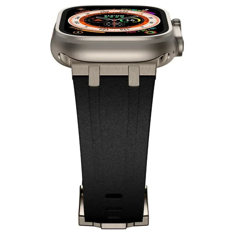 AP Liquid Silicone Strap For Apple Watch Ultra 3/2 49mm 11-10 46mm Stone pattern Bracelet Band iWatch 9 8 7 6 SE3 45mm 44mm Belt