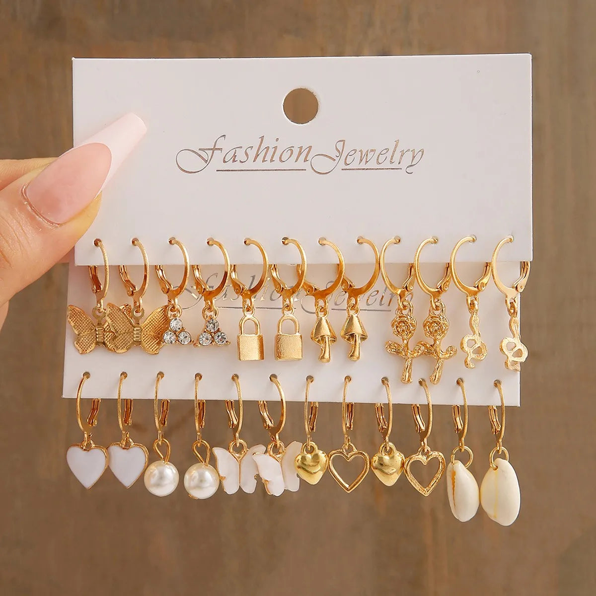 18 Pcs New Fashion Colorful Earrings Set For Women Boho Butterfly Gold Silver Color Pearl Circle Dangle Earrings Jewelry Gifts
